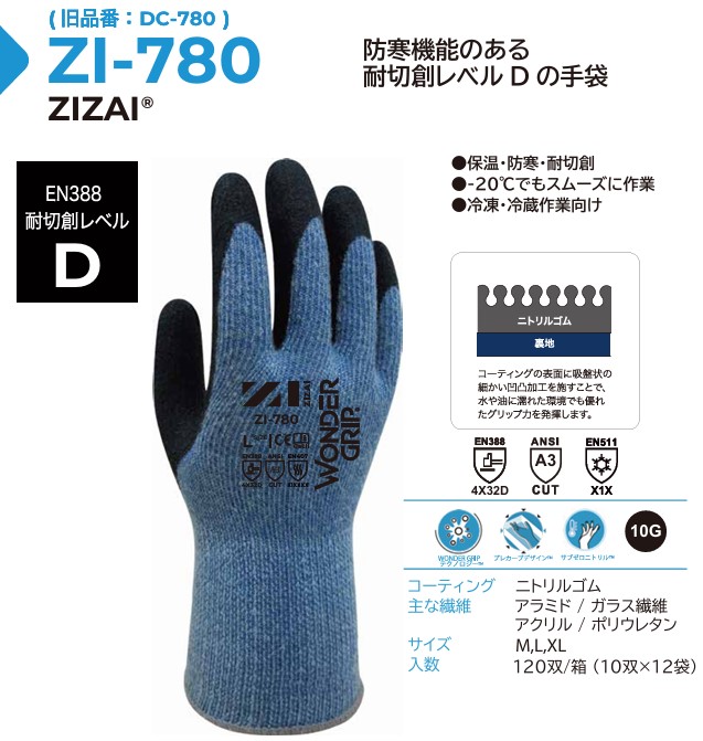 ZI-780防寒＋耐切創手袋：ARISAWAs NOTE