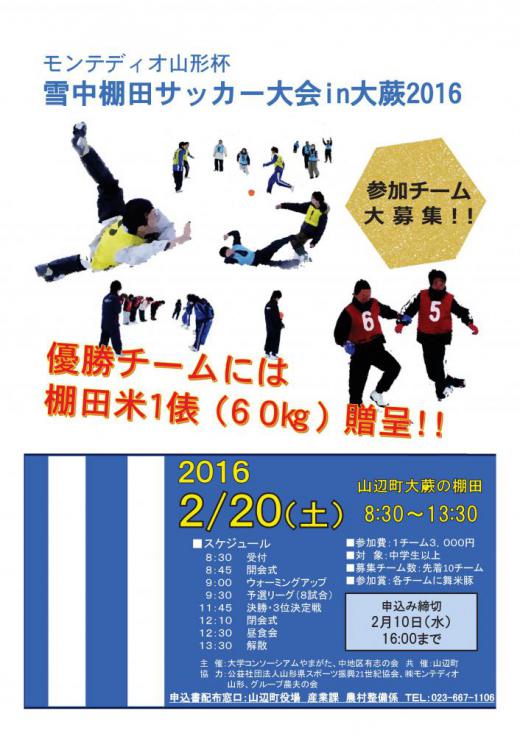 モンテディオ山形杯　雪中棚田サッカー大会in大蕨２０１６/