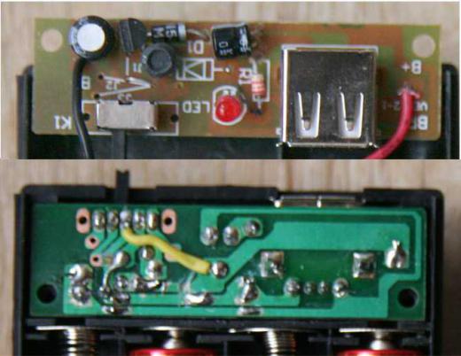 秋月 USBコネクタ付電池ボックスに昇圧回路>改造/
