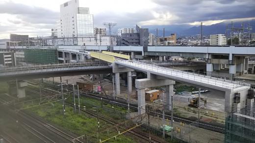 山形新幹線上りアプローチ線>8/26工事状況>駅側/