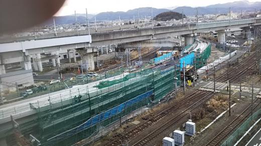 山形新幹線上りアプローチ線>1/6工事状況>笹木野方/