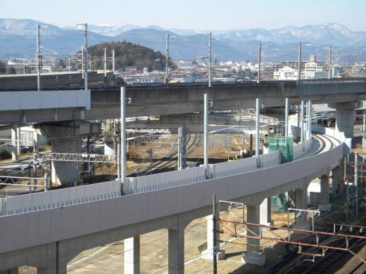 山形新幹線上りアプローチ線>3/1工事状況>架線1/