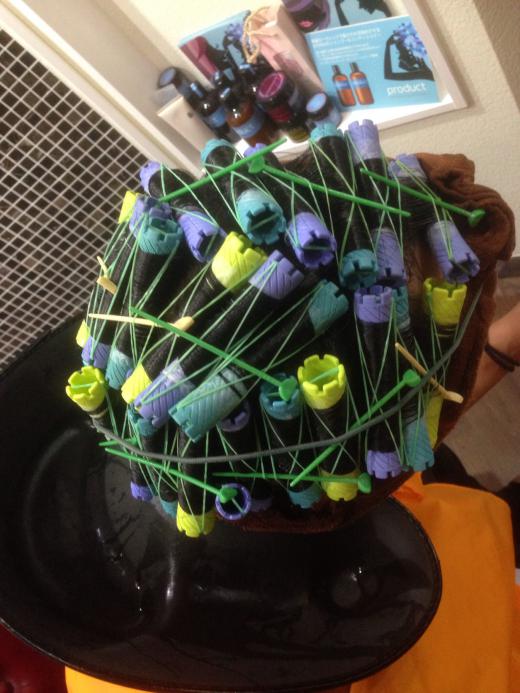 今回のパーマスタイルは結べるぐらいの長さを残して♪/