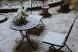 今日は朝から雪が降っています 寒い一日でした:2020/04/06 17:37