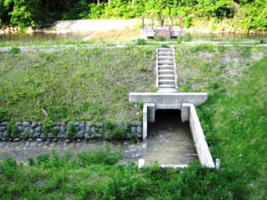 現在は近代的な堰に生まれ変わっています/