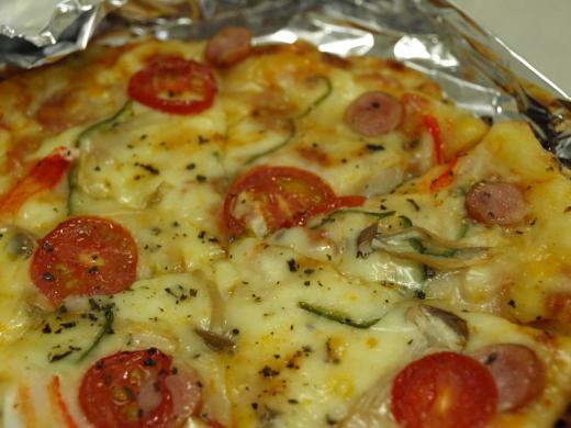 お隣クローディさんのミックスピザです。/