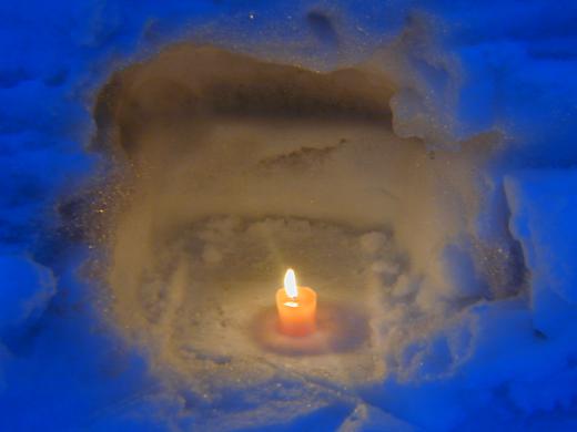 天ぷら油で作った手作りろうそく/