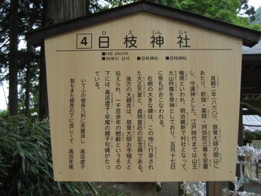 日枝神社内、案内板/