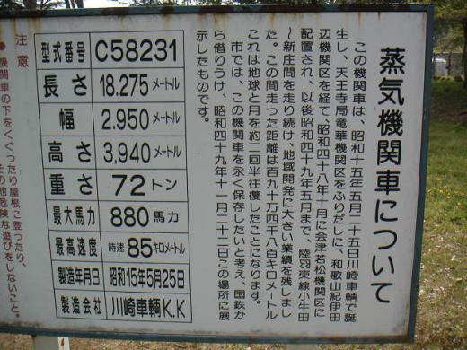 上山市民公園「蒸気機関車に逢える」地球と月を2回半往復 --comment/