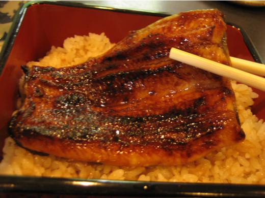 鰻のアップです。/