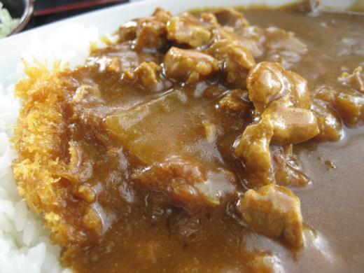 カツとカレールーのアップです。/