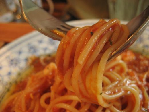 スパゲティのアップ/