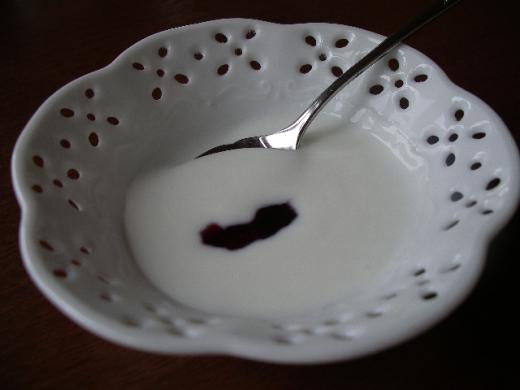 一口サイズのかわいらしいヨーグルト/