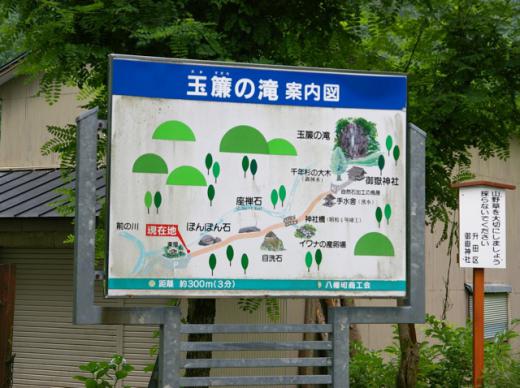 玉簾の滝 案内図/