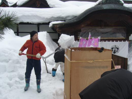 雪灯篭製作その2/