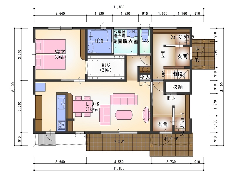 コンパクトな玄関共有型 2 417万円 税 よいいえ 菊池技建 みんながよい家づくり 山形の工務店 新築住宅 リフォーム リノベーション