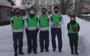 長井高校様　除雪ボランティアお疲れさまでした。/