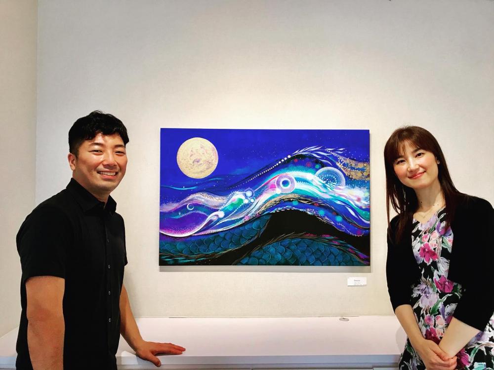 染和紙のコラージュ富士桜（村尾沙織） コラージュアーティスト村尾沙織さんの個展に行ってきました | 美容師