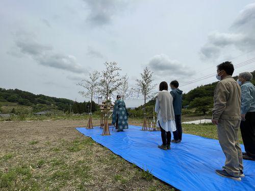 「福島市小田・シンプルノートＨ邸」　課題山積みを乗り越え、ついに地鎮祭：画像