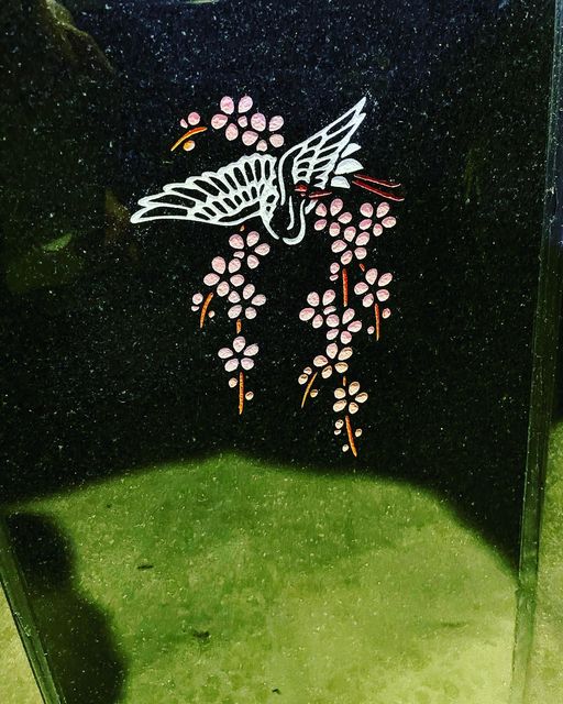 鶴と桜：画像