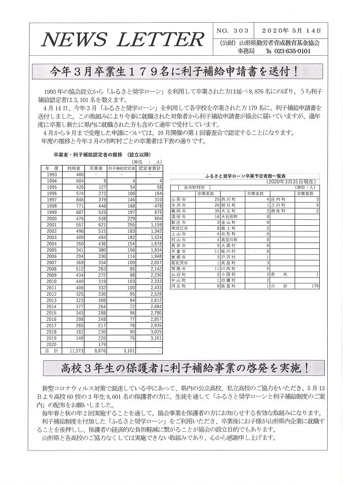 NEWS LETTER No.303����ȯ�Ԥ��ޤ���������