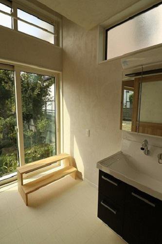 眺めの良い洗面室：画像