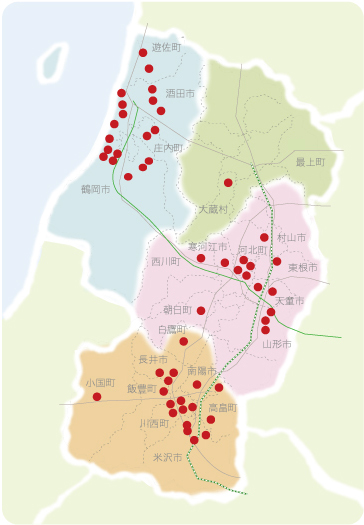 山形の酒蔵MAP
